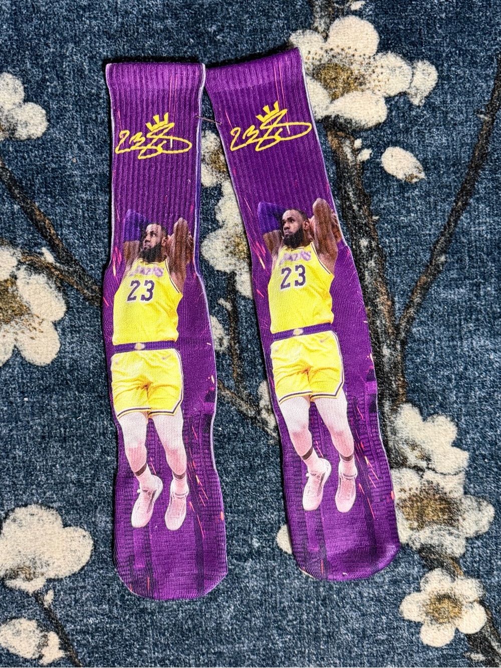 LeBron James Lakers Crew Socks - NEW